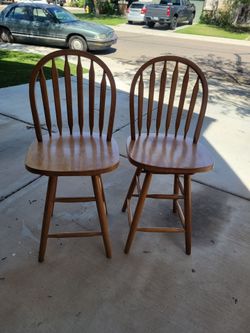 Windsor Wood Bar Stools Set of 2