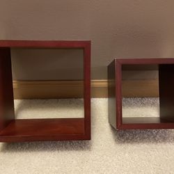 Mahogany Finish Shelves