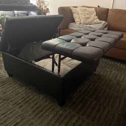 Storage Black Ottoman Coffee Table With Lift 