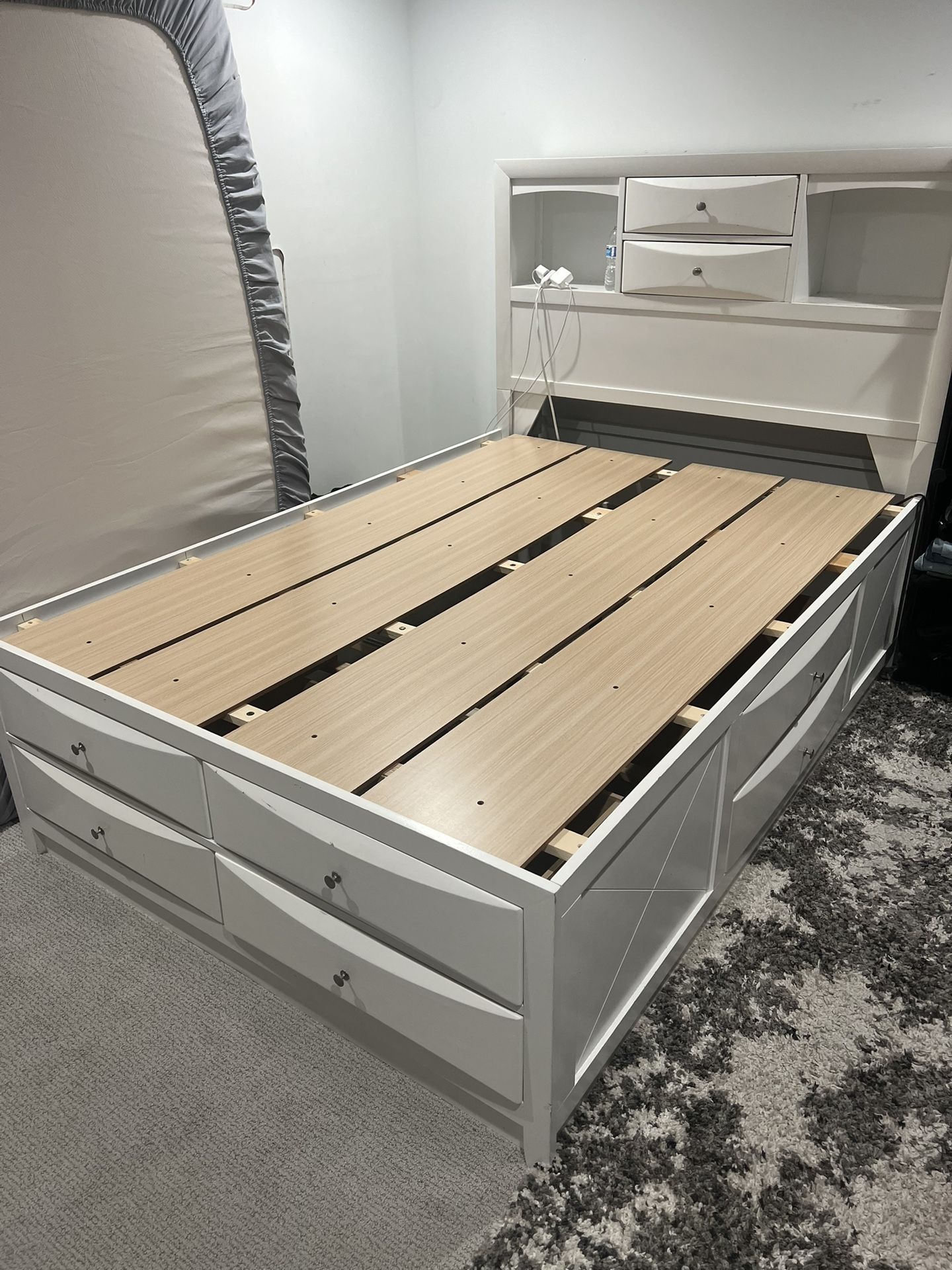 White Queen Bed Frame – Good/Moderate Condition  