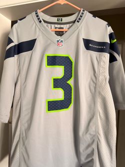 Seattle Seahawks Russell Wilson #3 Men’s L Nike Jersey Wolf Grey - Authentic