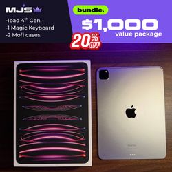 iPad Pro 11-inch (4th Gen) + Magic Keyboard + 2 ZUGU Cases + Boxes – PREMIUM Condition