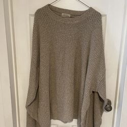 Size 4x cable knit sweater in beige by St John’s Bay  Oversized and comfortable  