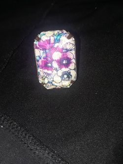 Vintage Square Ring With Floral Pattern
