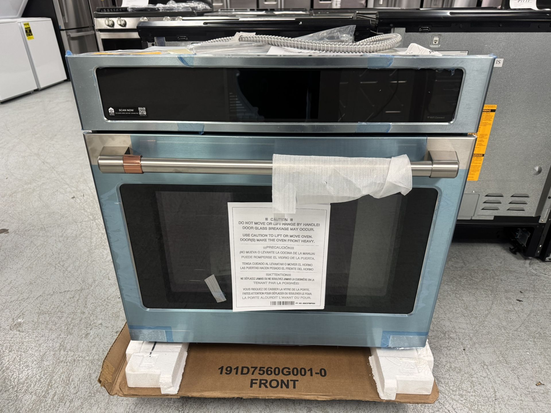 Never Used Cafe Single Electric Wall Oven With One Year Warranty