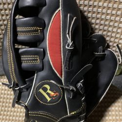 Regent Sports 12” right hand throw black and red  baseball glove mitt