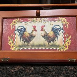 Rooster Breadbox Or Statues