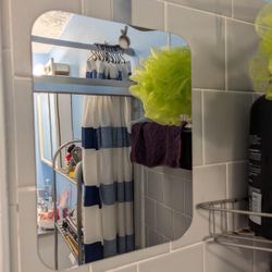 NEW 2PACK Shatterproof Shower Mirror for Shaving with Hook (Medium 6X8 Inch) 