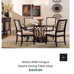 Luxury Glass Dining Breakfast Table Chair Set
