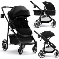 INFANS 2 in 1 Baby Stroller, High Landscape Infant Stroller