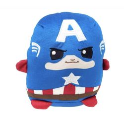 Marvel Cuutopia 7" Squishy Round Plush Toy Captain America Avengers Mattel New