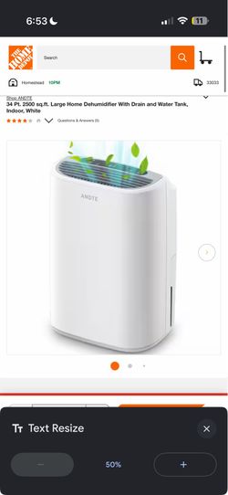 34 Pt. 2500 sq.ft. Large Home Dehumidifier With Drain and Water Tank