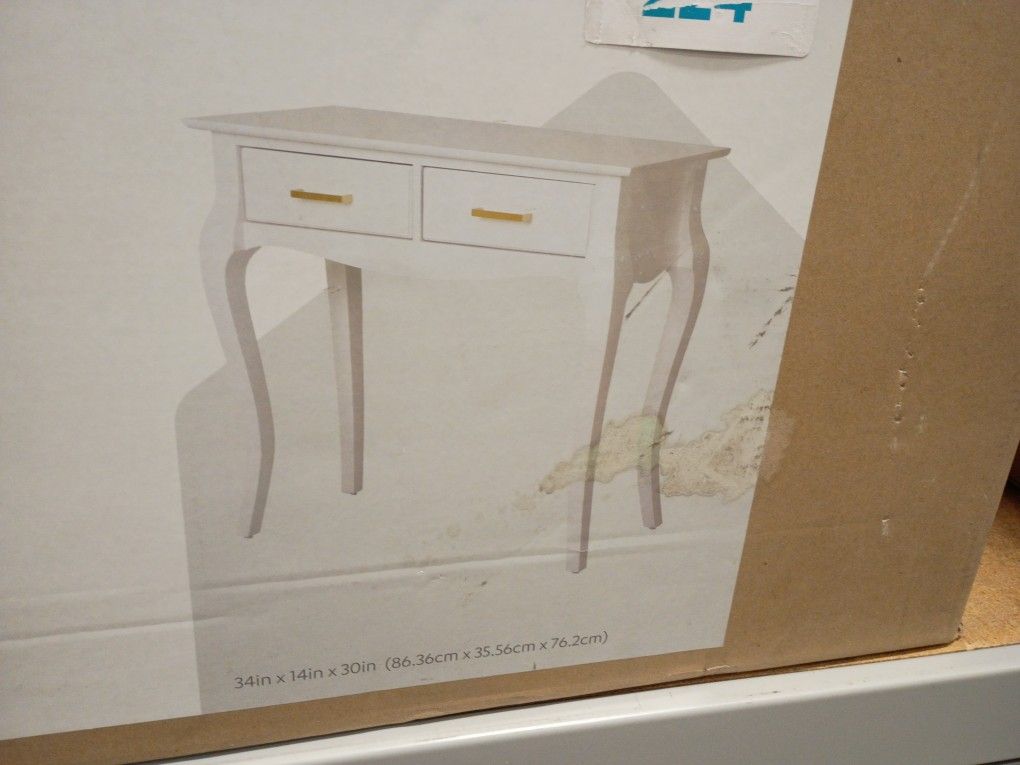 White Scarlett Console Table
