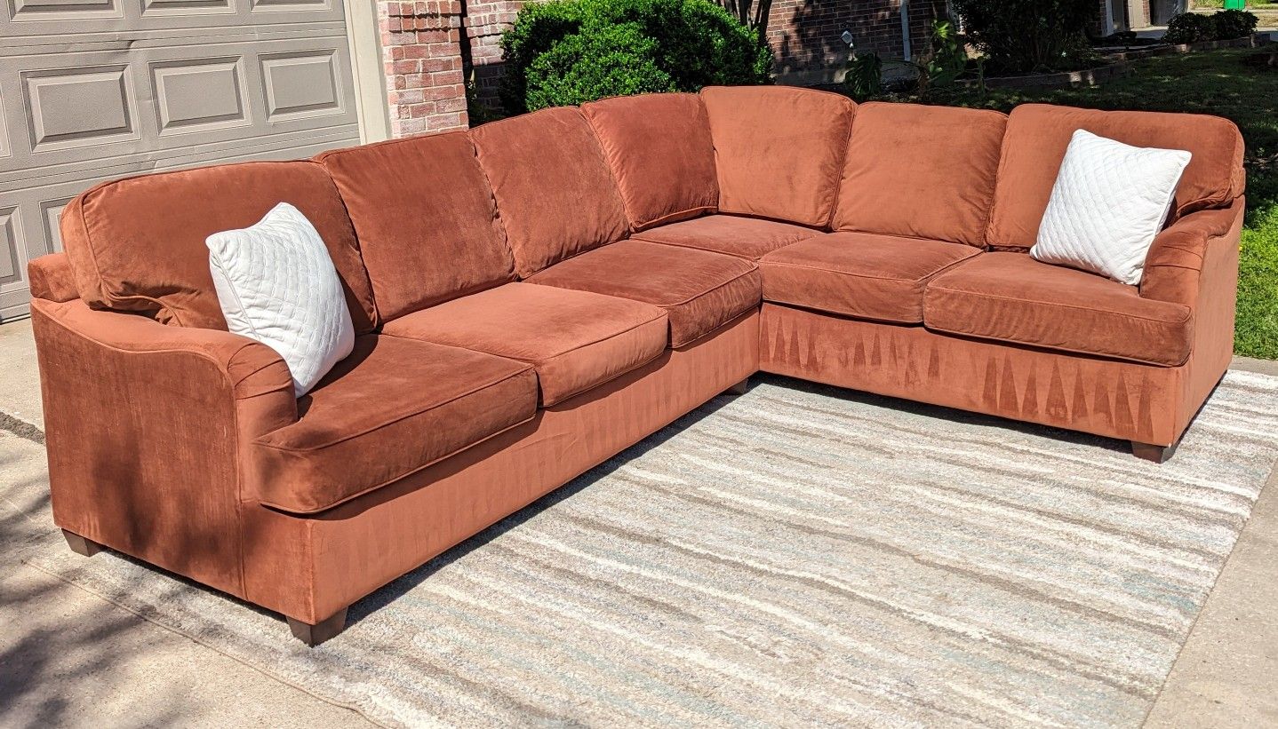Burnt Orange Sectional Couch, DELIVERY AVAILABLE!!
