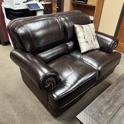 Real Leather Loveseat