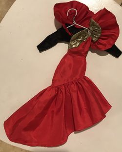 Vintage Oscar de la renta Barbie dress and wrap