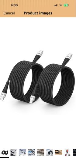 Extra Long USB C Cable 15FT, 2Pack 100W USBC to USBC Cable Fast Charging Heavy Duty Charging Cord for iPhone 18 Pro Max, Duo, 17 16 15, iPad Pro, Air,
