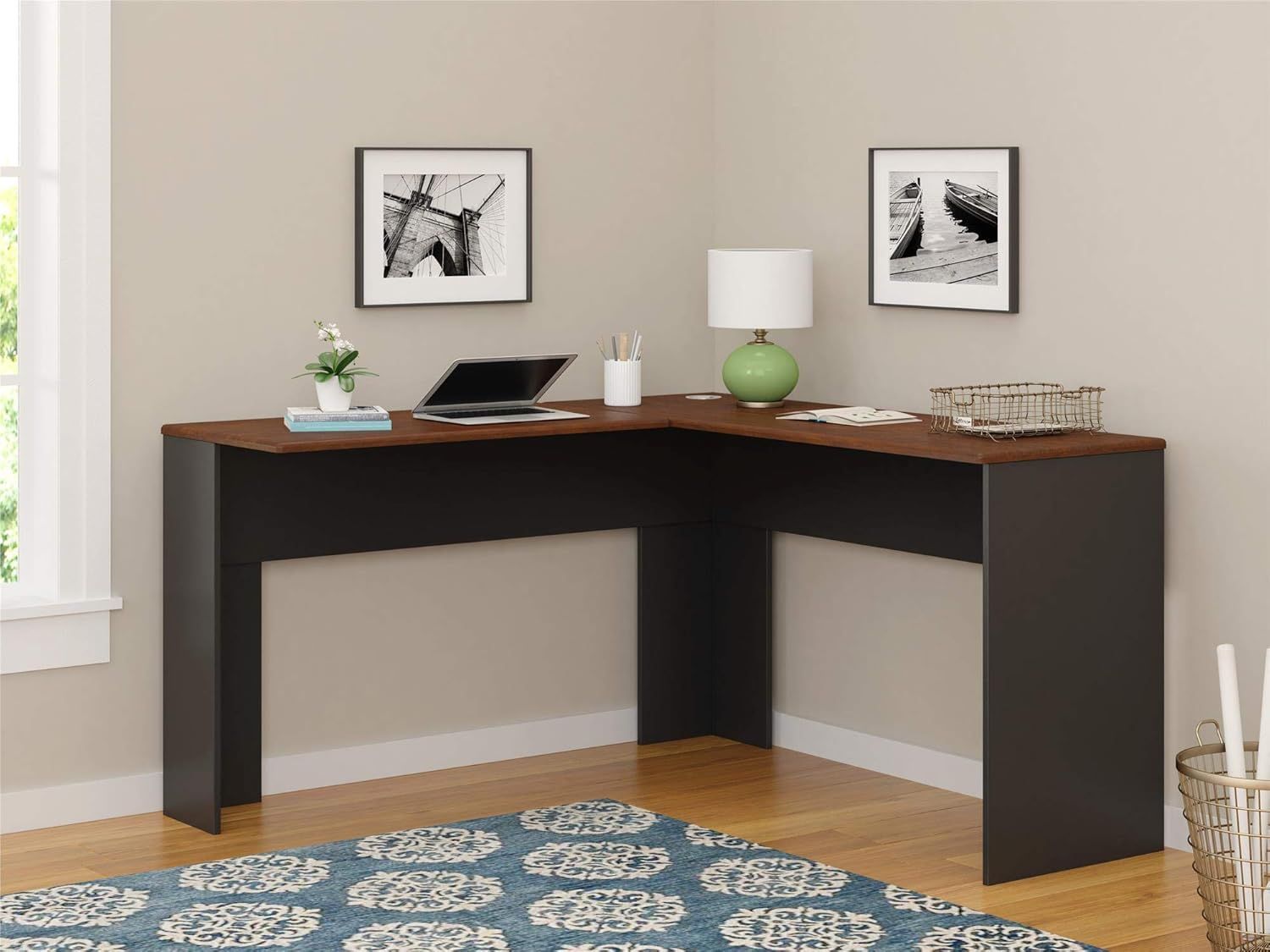 Ameriwood Home The Works L Desk, Cherry