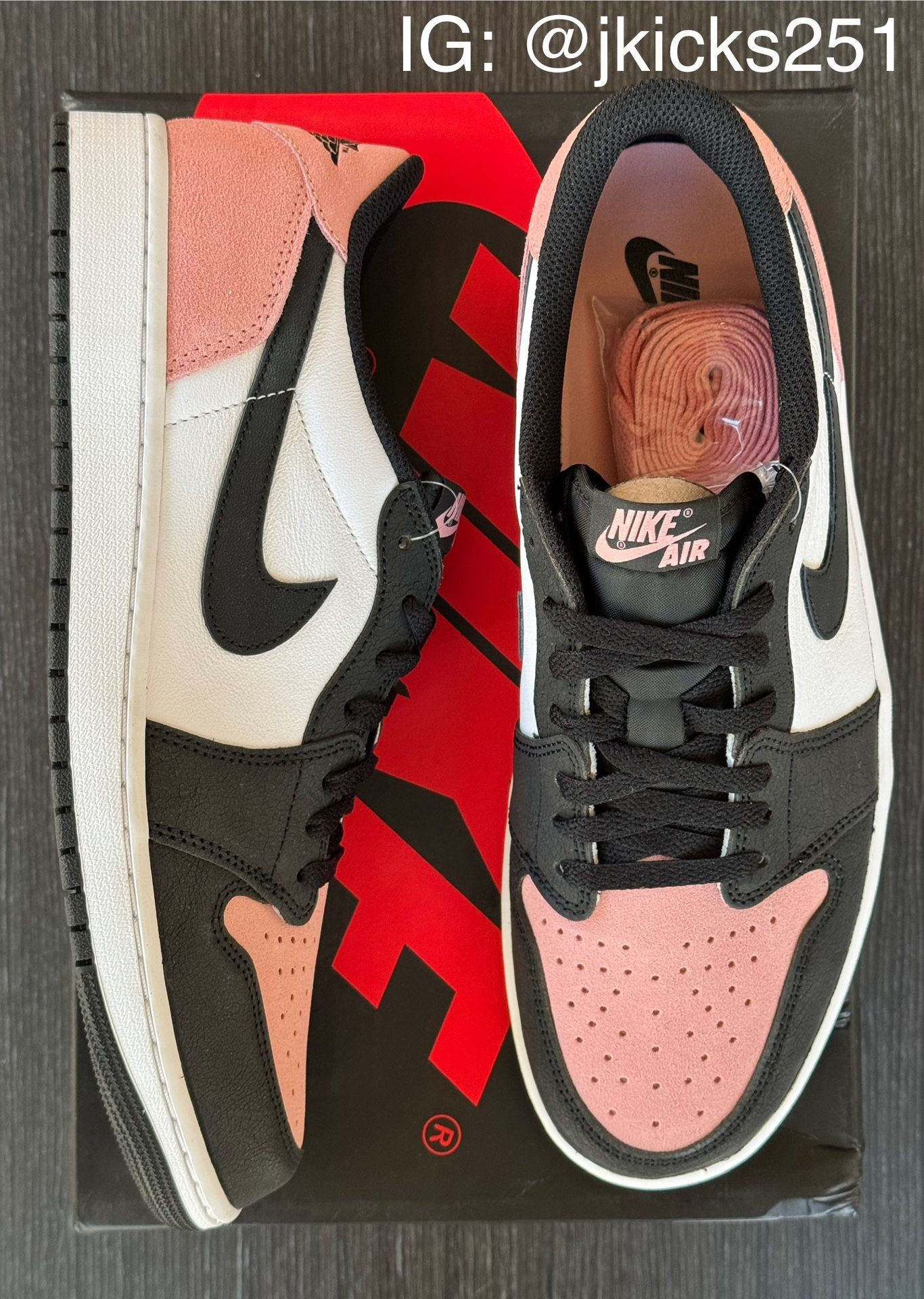 Jordan 1 Retro Low OG “Bleached Coral” (Size 12M) | Brand New Deadstock
