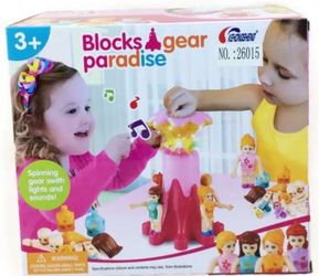 Gear Building Toy Set - Spinning Lights and Sounds - Ages 3 and Up - New
