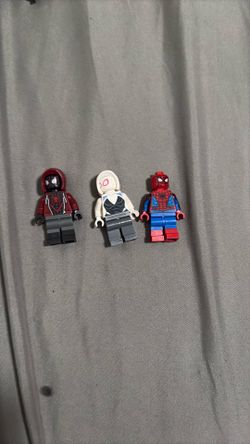 Lego spider man,gwen, and miles