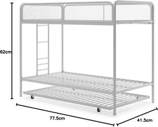 Triple Twin Metal Bunk Bed