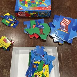 Melissa & Doug USA Map Floor Puzzle, 51 Jumbo Pieces