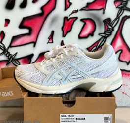 ASICS GEL-1130 White/Soft Sky — Women's 10