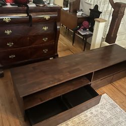 Modern Walnut Media Console/TV Stand (Hoboken)