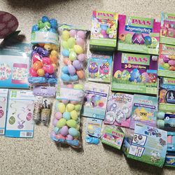 New Easter lot - games,crafts,eggs,chalk,decorations