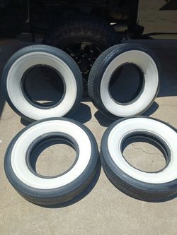 Set of 4 Classic Bias-Ply Tires L78-15 Bias-ply 4 in. Whitewall
