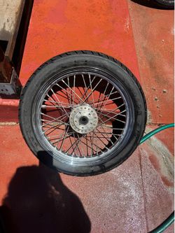 Front wheel off of 1995 sportster