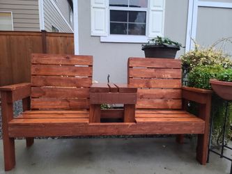 Outdoor bench, Flower box, Bird house for sale. Customization available at additional cost.