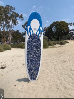 Epoxy Paddle Board with 90s retro flames