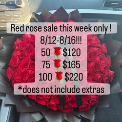 Red Roses Bouquet Sale Ramo 