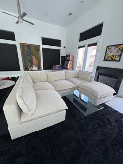 Albany Park Kova L-Shape Sectional + Ottoman.