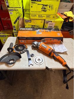 RIDGID 15 Amp Corded 7 in. Twist Handle Angle Grinder NEW $100