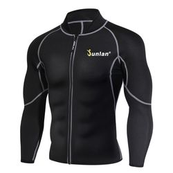Junlan• Men Sweat Neoprene Weight Loss Sauna Suit Workout Shirt Body Shaper Fitness Jacket Gym Top Clothes Shapewear Long Sleeve