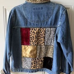 Vintage Denim Cheetah Jacket