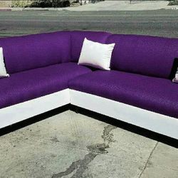 BRAND NEW 7x9ft SECTIONAL SOFAS  PURPLE MICROFIBER. CUSTOM MADE AVAILABLE
