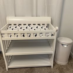 Changing Table And Diaper Pail