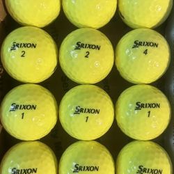 12 Srixon Soft Feel Golf Balls 5/4a Lot D118