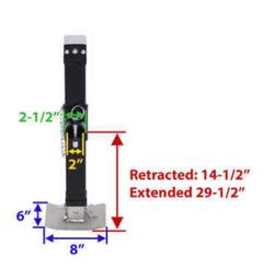 Square Pipe Mount Swivel Trailer Jack