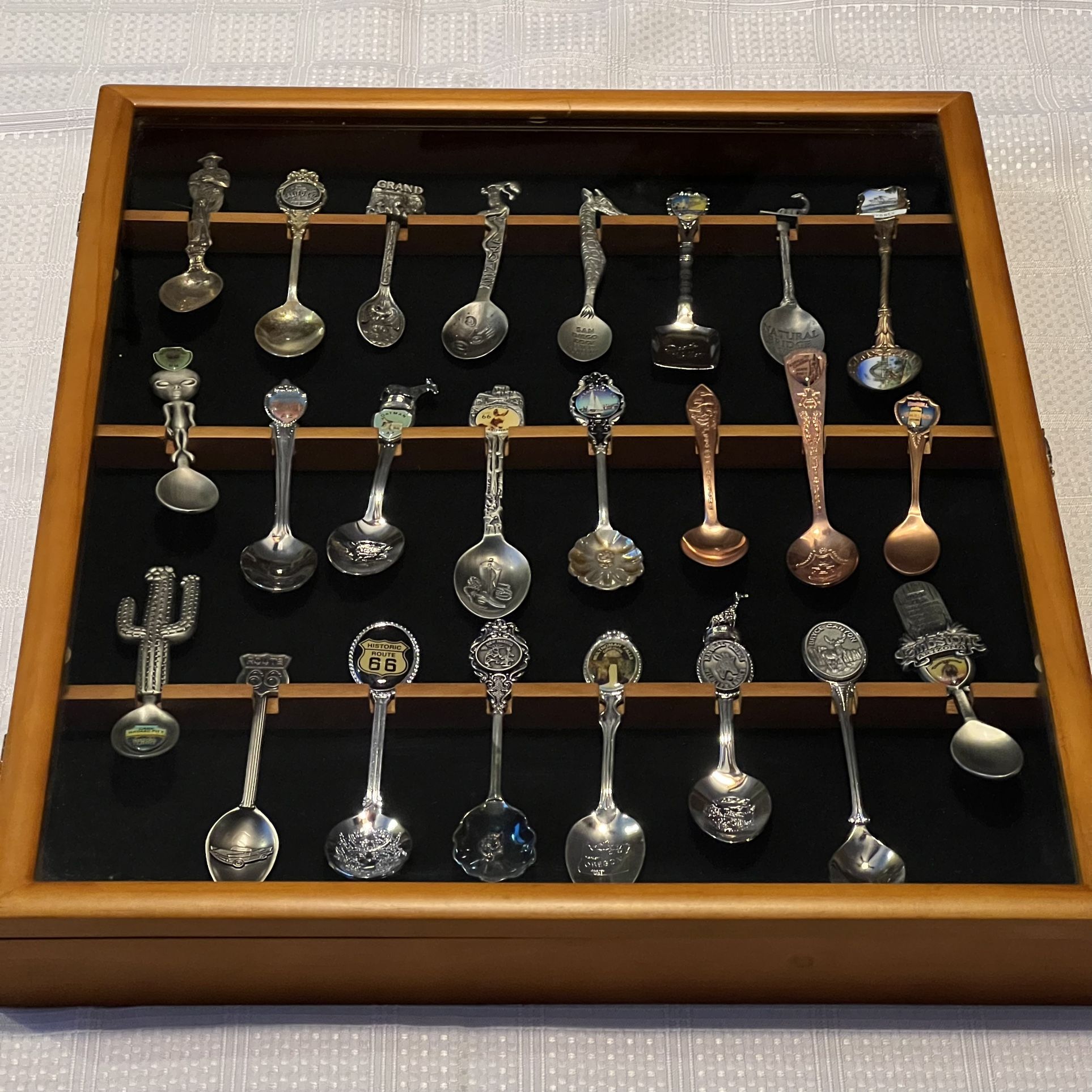 Souvenir Teaspoon Collection With Mustard Sugar And Tea Spoons Spoons