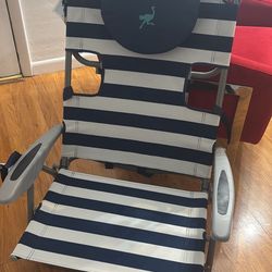 Ostrich On Your Back Face-Down BackPack Beach Chair