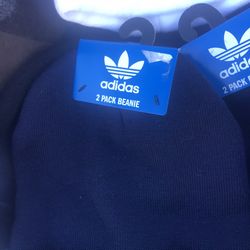 New Adidas 2 Pack Cuffed Bennie Hats