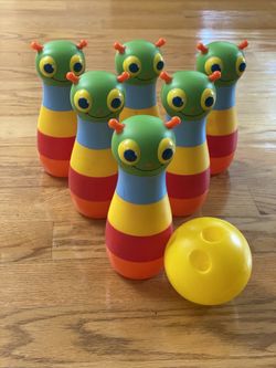 Melissa & Doug Sunny Patch Happy Giddy Bowling Set With 6 Pins, Bowling Ball