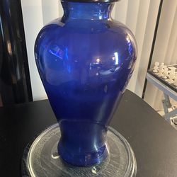 EXTRA TALL COBALT BLUE VASE