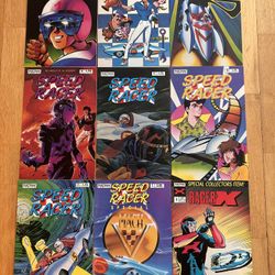 Speed Racer 1 2 3 4 5 6 7 S1 Racer X 1 Now 9 Comic Book Lot 1 1(contact info removed)
