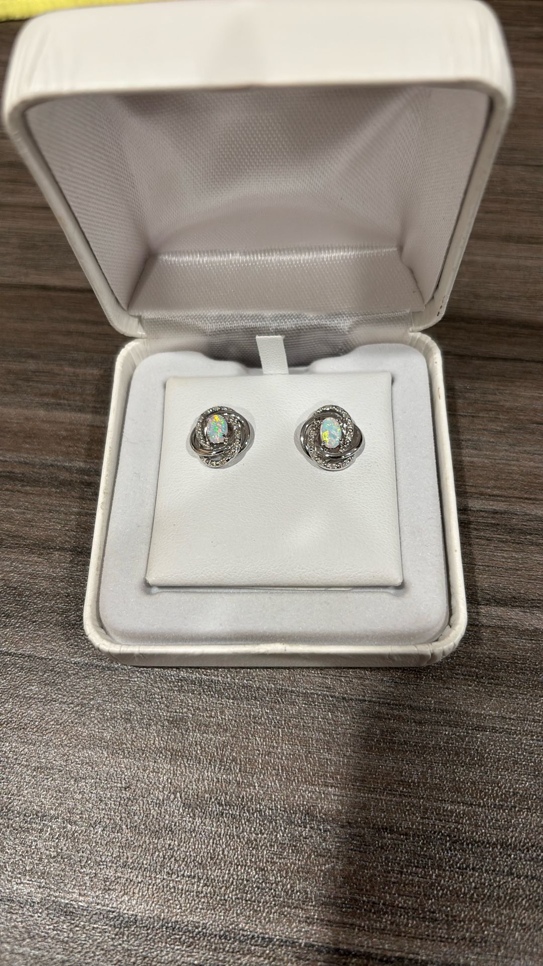 Opal Diamond Earrings